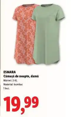 Lidl ESMARA Cămașă de noapte, damă Ofertă