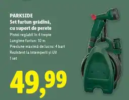Lidl PARKSIDE Set furtun grădină, cu suport de perete Ofertă
