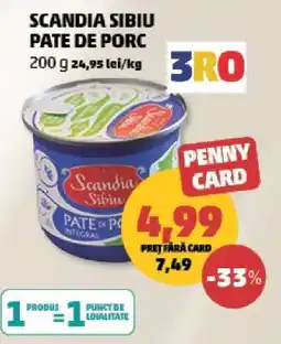 Penny SCANDIA SIBIU PATE DE PORC Ofertă