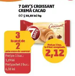Penny 7 DAY'S CROISSANT CREMĂ CACAO Ofertă