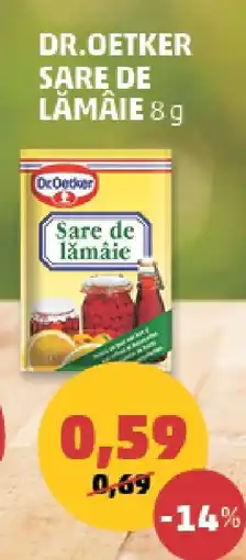 Penny DR. OETKER SARE DE LĂMÂIE 8g Ofertă