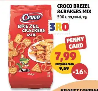 Penny CROCO BREZEL & CRACKERS MIX Ofertă