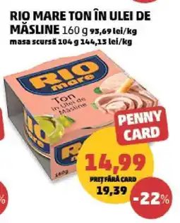 Penny RIO MARE TON ÎN ULEI DE MĂSLINE Ofertă