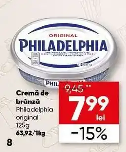 PROFI Cremă de brânză Philadelphia original 125g Ofertă