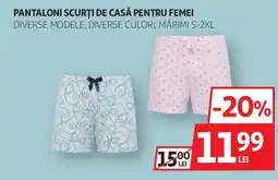 Auchan PANTALONI SCURȚI DE CASĂ PENTRU FEMEI Ofertă