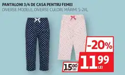 Auchan PANTALONI 3/4 DE CASA PENTRU FEMEI Ofertă