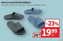 Auchan PAPUCI PLAJĂ PENTRU BĂRBAȚI Ofertă