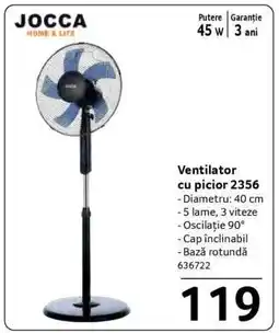 Selgros Ventilator cu picior 2356 Ofertă