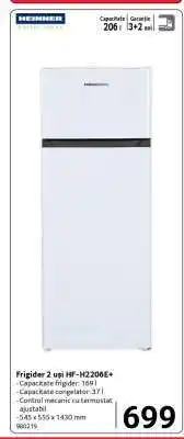 Selgros Frigider 2 uși HF-H2206E+ Ofertă