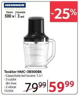Selgros Tocător HMC-3B500BK Ofertă