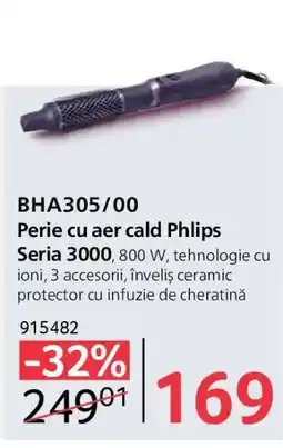 Selgros BHA305/00 Perie cu aer cald Phlips Seria 3000 Ofertă