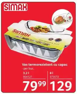 Selgros Vas termorezistent cu capac Ofertă