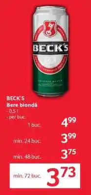 Selgros BECK‘S Bere blondă Ofertă