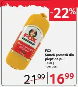 Selgros FOX Șuncă presată din piept de pui Ofertă