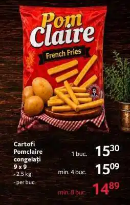 Selgros Cartofi Pomclaire congelați 9 x 9 Ofertă