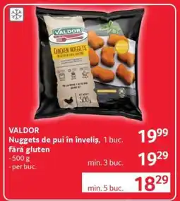 Selgros VALDOR Nuggets de pui în înveliș, fără gluten Ofertă