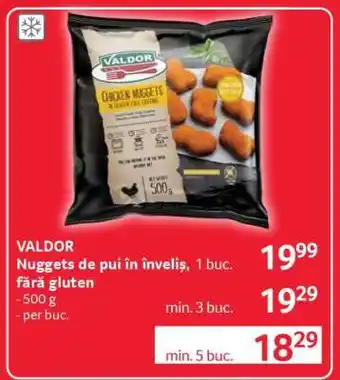 Selgros VALDOR Nuggets de pui în înveliș, fără gluten Ofertă