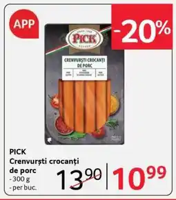 Selgros PICK Crenvurști crocanți de porc Ofertă