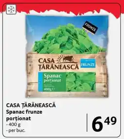 Selgros CASA ȚĂRĂNEASCĂ Spanac frunze porționat Ofertă