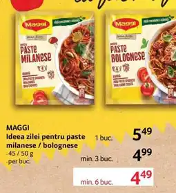 Selgros Maggi Ideea zilei pentru paste milanese / bolognese Ofertă