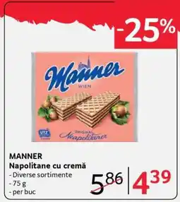 Selgros MANNER Napolitane cu cremă Ofertă