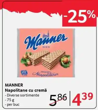 Selgros MANNER Napolitane cu cremă Ofertă