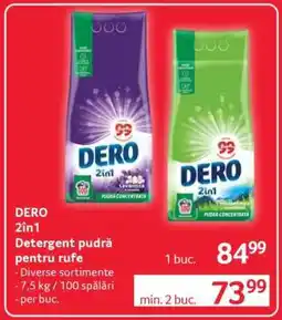 Selgros DERO 2în1 Detergent pudră pentru rufe Ofertă
