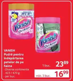 Selgros VANISH Pudră pentru îndepărtarea petelor de pe haine Ofertă
