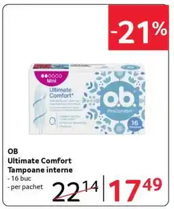 Selgros OB Ultimate Comfort Tampoane interne Ofertă
