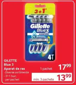 Selgros Gilette Blue 3 Aparat de Ras Ofertă