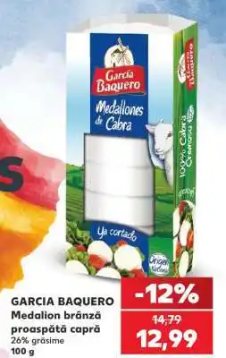 Kaufland GARCIA BAQUERO Medaillon brânză proaspătă capră Ofertă