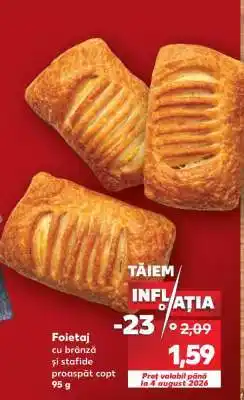 Kaufland Foietaj cu brânză și stafide proaspăt copt 95 g Ofertă