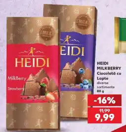 Kaufland HEIDI MILKBERRY Ciocolată cu Lapte Ofertă