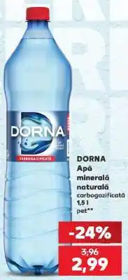 Kaufland DORNA Apă minerală naturală carbogazificată 1,5 l pet Ofertă
