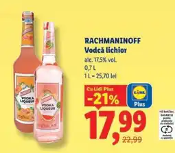 Lidl RACHMANINOFF Vodcă lichior Ofertă