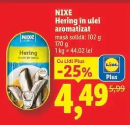 Lidl NIXE Hering în ulei aromatizat Ofertă