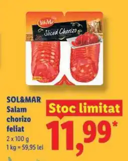 Lidl SOL&MAR Salam Chorizo feliat Ofertă