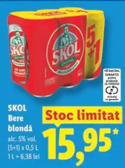 Lidl SKOL Bere blondă Ofertă
