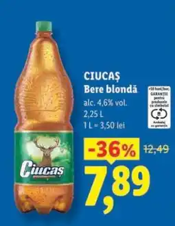 Lidl CIUCAŞ Bere blondă Ofertă