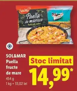 Lidl SOL&MAR Paella fructe de mare Ofertă