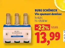 Lidl Burg Schöneck Vin spumant demisec Ofertă