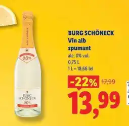 Lidl BURG SCHÖNECK Vin alb spumant Ofertă