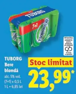 Lidl TUBORG Bere blondă Ofertă