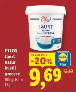 Lidl Pilos Iaurt natur în stil grecesc Ofertă