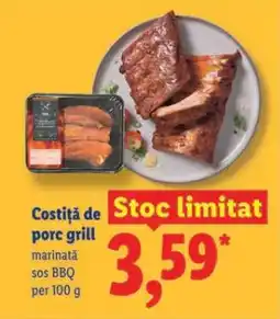 Lidl Costiță de porc grill Ofertă