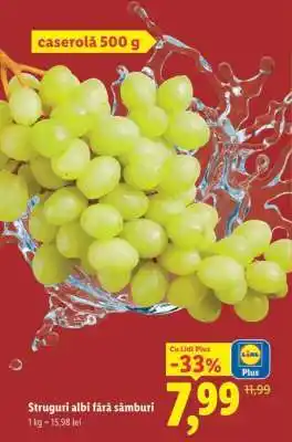 Lidl Struguri albi fără sâmburi Ofertă