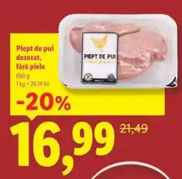 Lidl Piept de pui dezosat, fără piele Ofertă