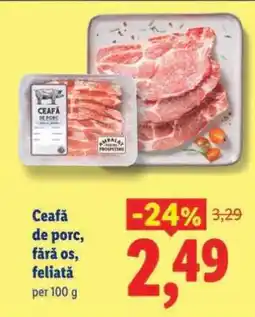 Lidl Ceafă de porc fără os, feliată Ofertă