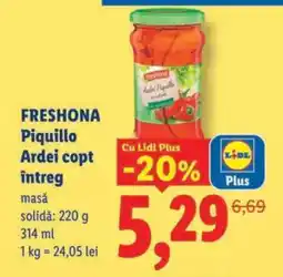 Lidl FRESHONA Piquillo ardei copt întreg Ofertă