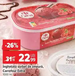 Carrefour Înghețată sorbet de zmeură, Carrefour Extra Ofertă